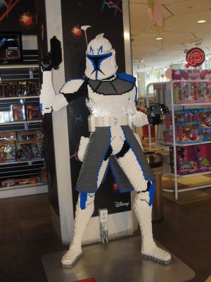 Life size lego storm trooper