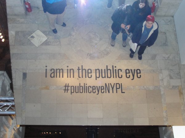 Mirrow image saying "I am in the public eye."