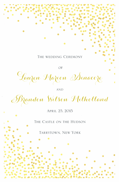 Wedding Bulletin cover