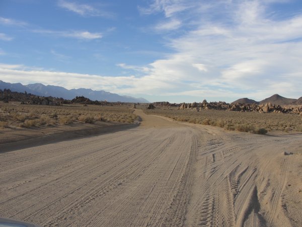 Movie Road, a dirt road in the middle of nowhere