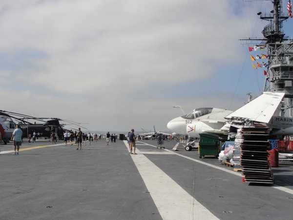 Deck of the Midway showing planes.