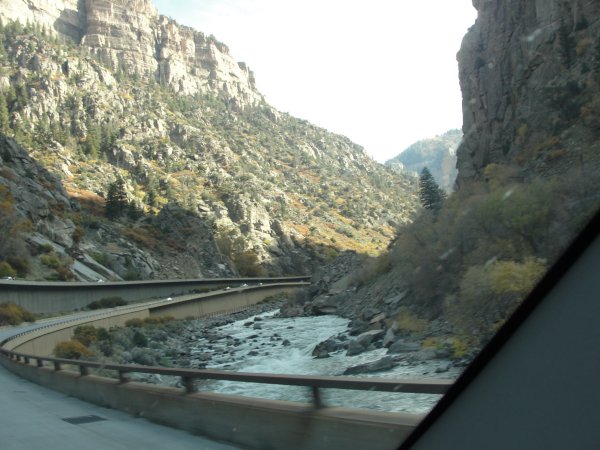 Highway following Colorado River