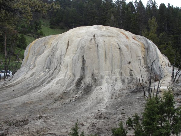 A huge mound with orange streaks.