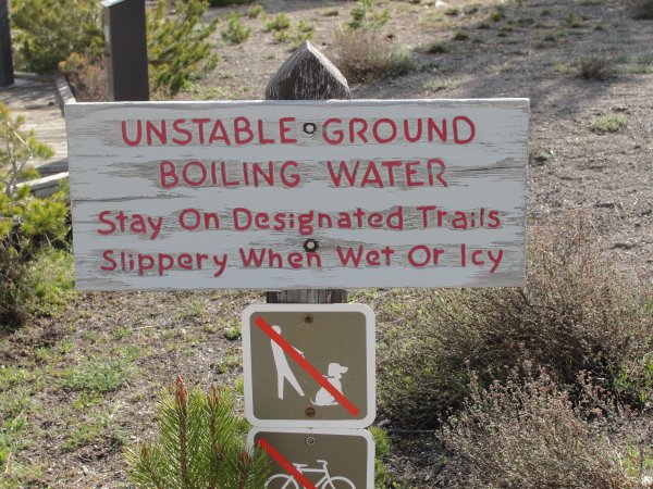A warning sign.