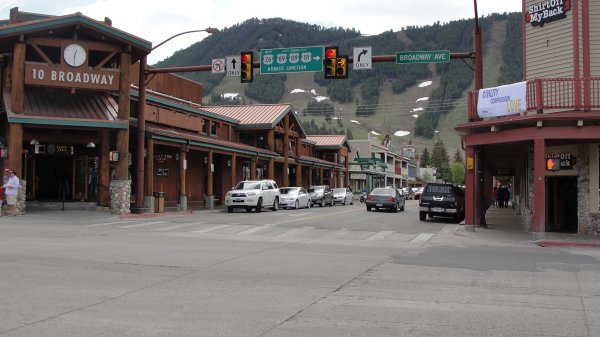 A street in Jackson Hole